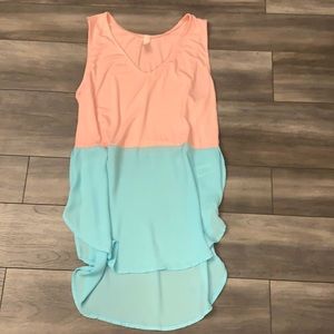 NWOT tank top with chiffon bottom